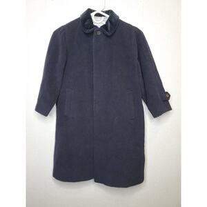 Magil Baby Child's Navy Blue Wool Coat Kids Size 6 Years Made In Italy Lined